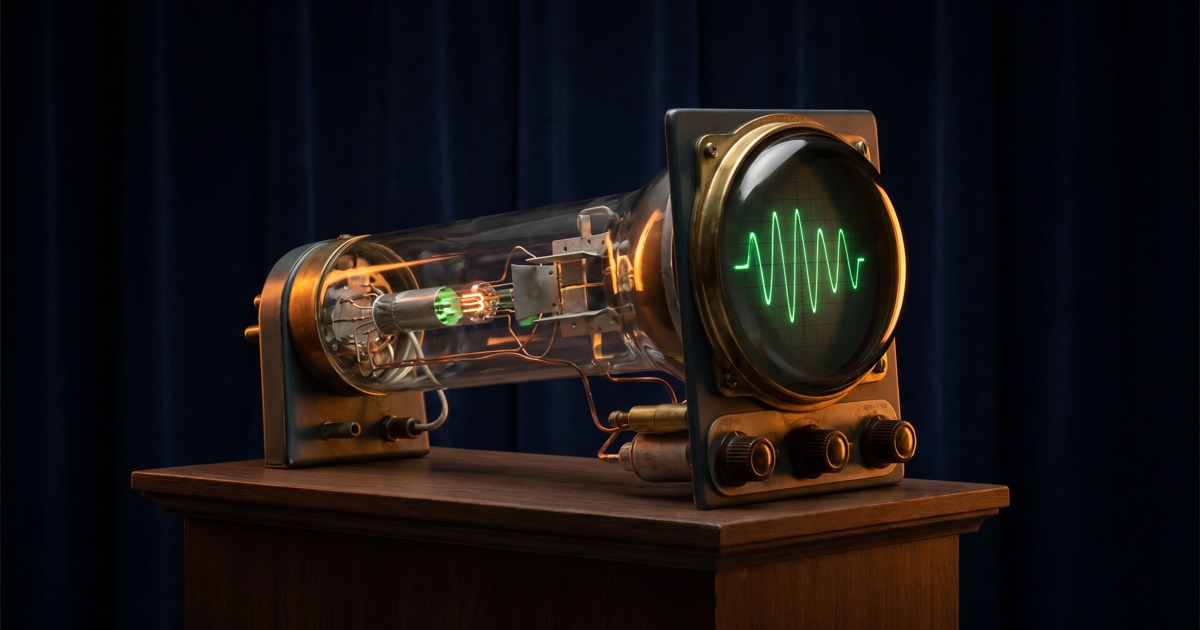 CRT Oscilloscope — interactive 3D exhibit